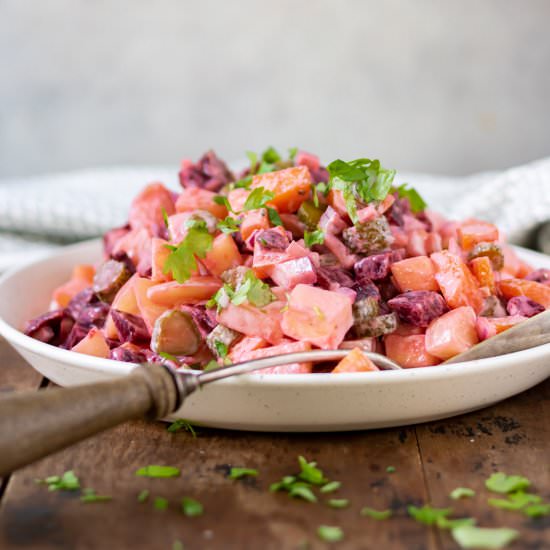 Rosolli – Finnish Beetroot Salad - Recipe photo by veggie desserts