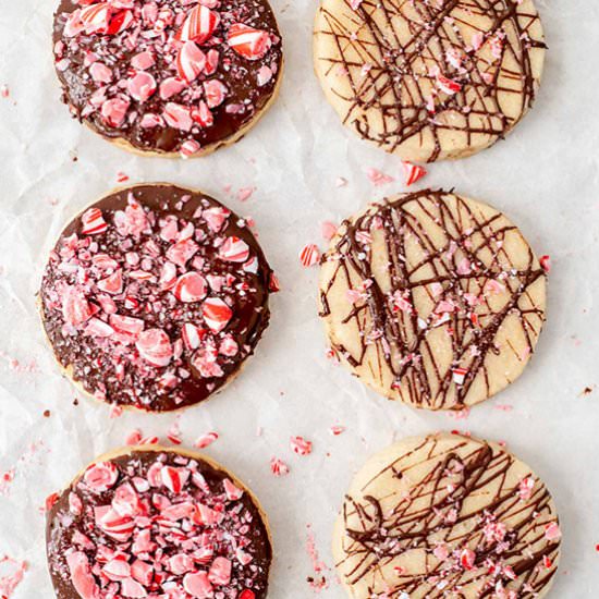 Chocolate Peppermint Shortbread - Recipe photo by thebakersalmanac