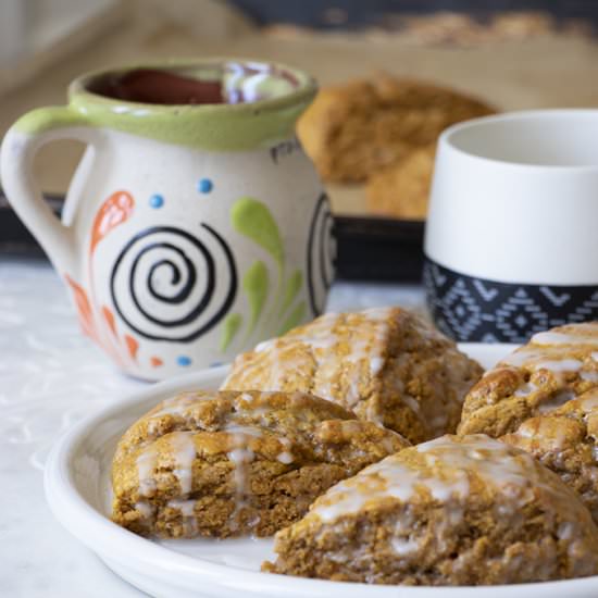 Moist Pumpkin Spice Scones - Recipe photo by GarlicGirl