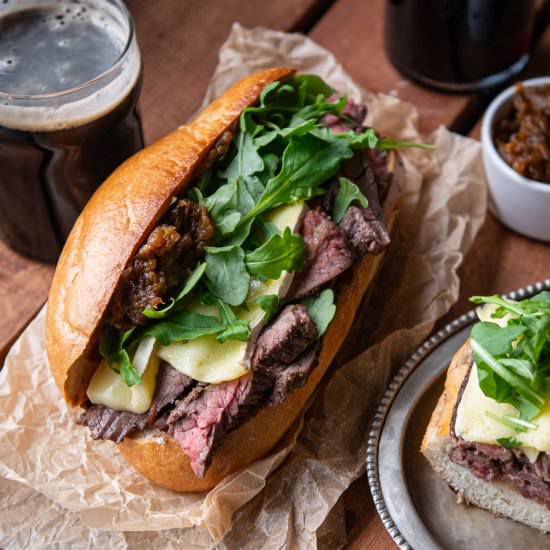 Black Pepper Flank Steak Sandwich - Recipe photo by TheBeeroness