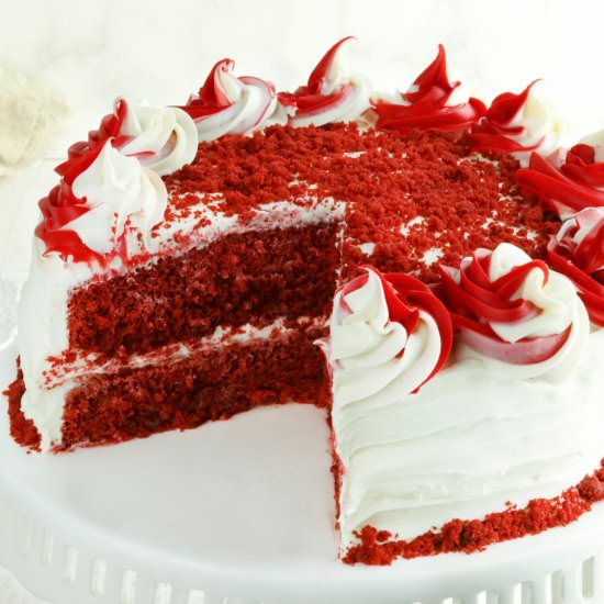 Gluten-Free Red Velvet Cake - Recipe photo by Mama Knows Gluten Free
