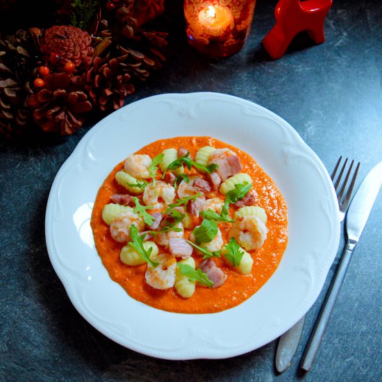 Gnocchi in Romesco Sauce - Recipe photo by gerifood
