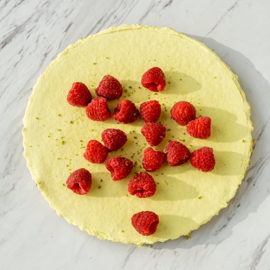 Vegan Lime Raspberry Tart (No-Bake) - Recipe photo by Shana_Thomas