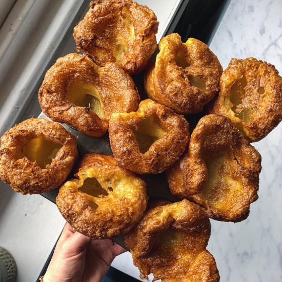 GF beer batter Yorkshire puddings - Recipe photo by Shecanteatwhat