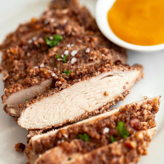 Pecan Crusted Chicken Breast - Recipe photo by thymeandjoy