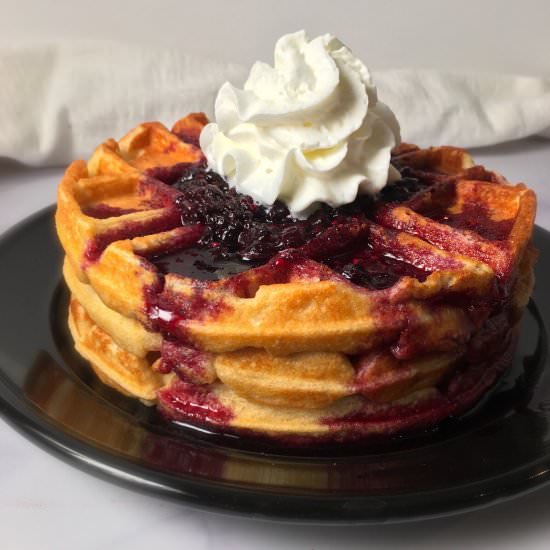 Kodiak Cake Waffles with Mixed Berr - Recipe photo by summeryule.com