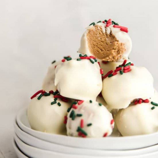 Healthy Peanut Butter Snowballs - Recipe photo by erinliveswhole
