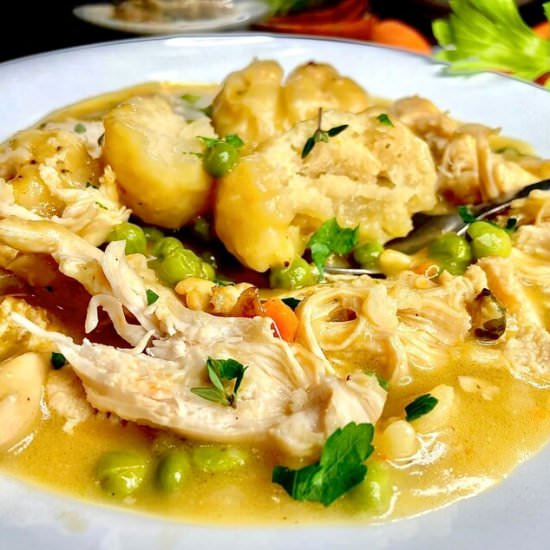 Easy Homemade Chicken and Dumplings - Recipe photo by Maplewoodroad.com