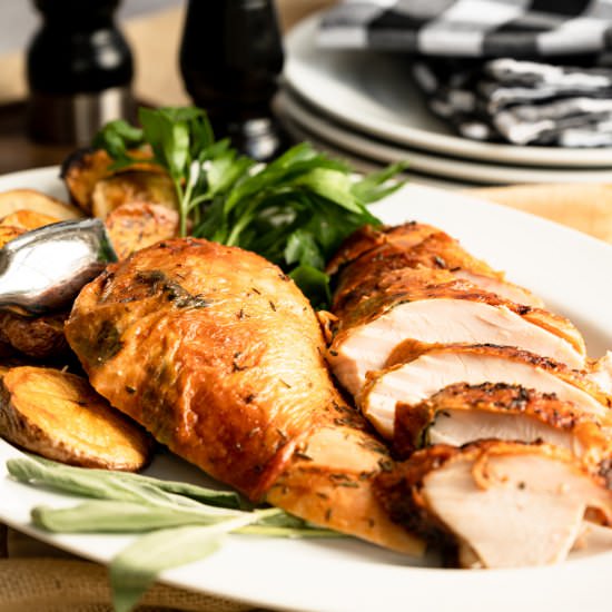 Brined Roast Turkey - Recipe photo by josieandnina