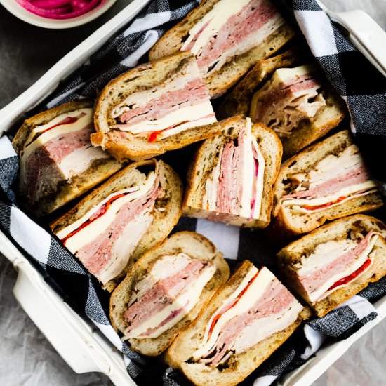 Pressed Italian Sandwiches - Recipe photo by josieandnina