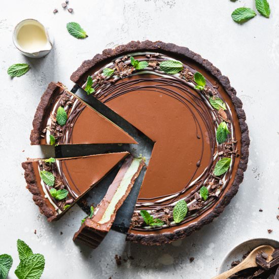 Mint Chocolate Tart - Recipe photo by addictedtodates