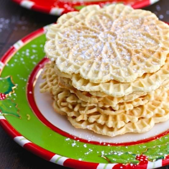 Orange-Amaretto Pizzelle Cookies - Recipe photo by Grabaplate
