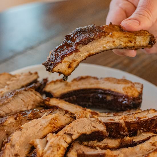 Smoked 3-2-1 Competition Ribs - Recipe photo by Belquistwist