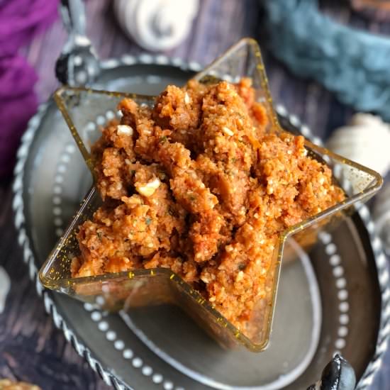 Sundried tomato &balsamic pesto dip - Recipe photo by Once a Foodie