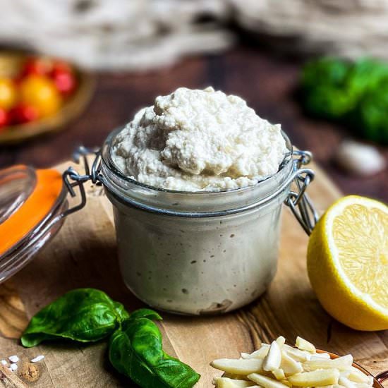 Vegan Almond Ricotta - Recipe photo by No Sweat Vegan