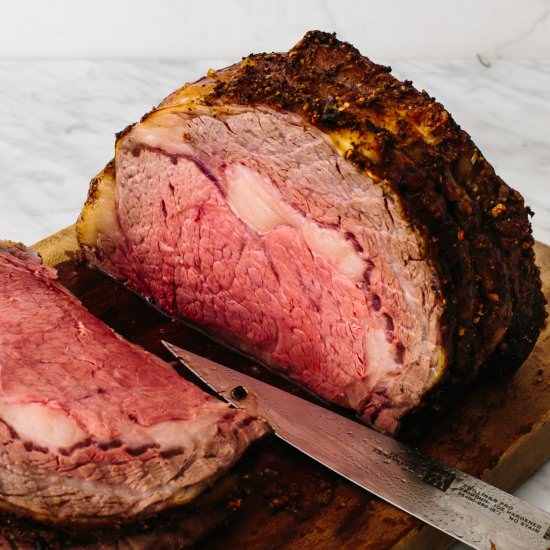 Best Prime Rib (Garlic Herb Crust) - Recipe photo by Downshiftology