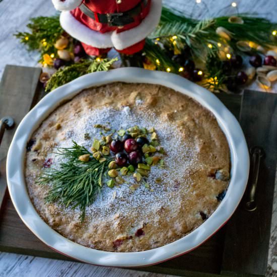 Cranberry Pistachio Pie - Recipe photo by whattheforksfordinner