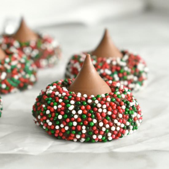 Christmas Kiss Cookies - Recipe photo by Herbs and Flour