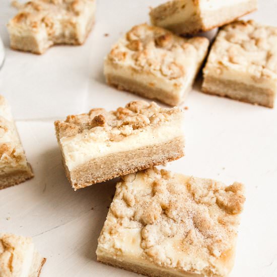 Snickerdoodle Cheesecake Bars - Recipe photo by bake and bacon
