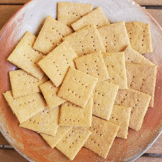 Gluten Free Vegan Cheese Crackers - Recipe photo by ChickpeasAndSpice