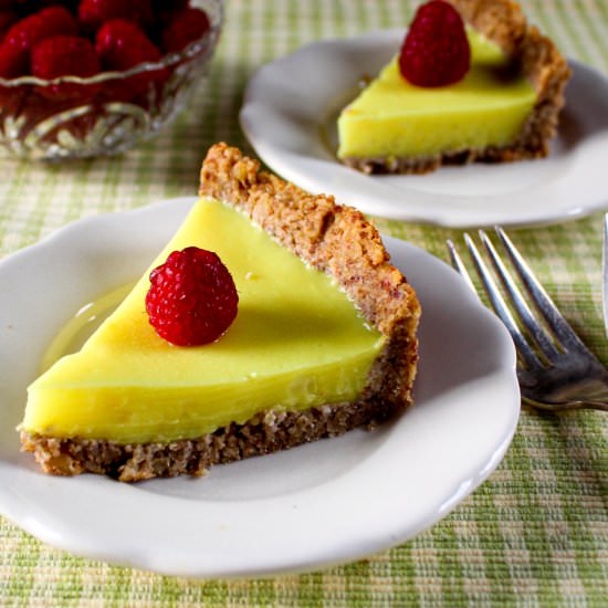 Lemon Tart - Recipe photo by vegancabinlife