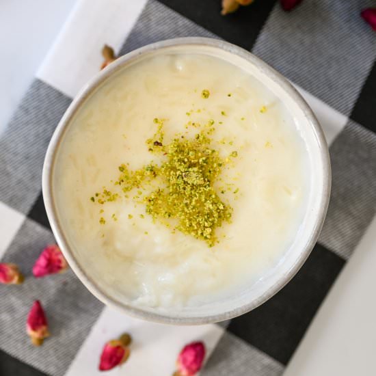 Lebanese Rice Pudding Riz bi Haleeb - Recipe photo by SimplyLebanese