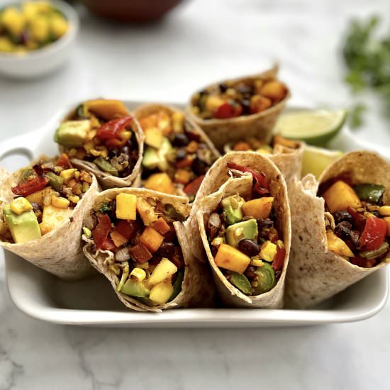 mango & black bean burrito - Recipe photo by Jackie Newgent