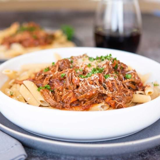 Tender Red Wine Beef Ragu - Recipe photo by cuisineandtravel
