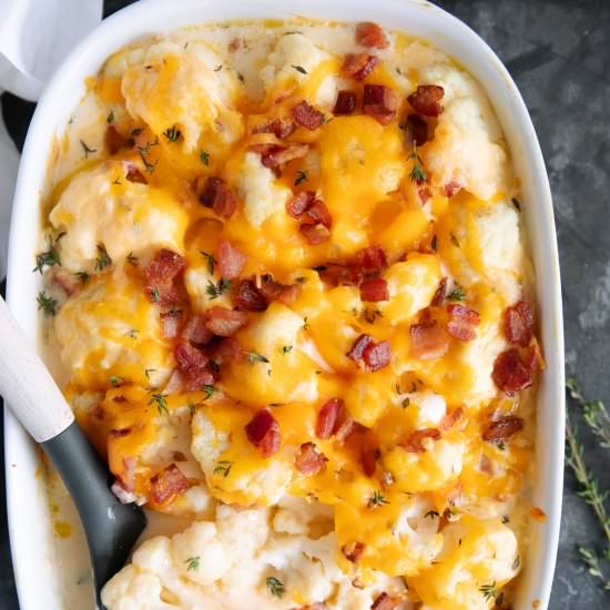 Cheesy Cauliflower Bake - Recipe photo by theforkedspoon