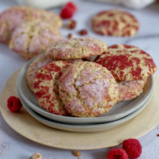 Raspberry Hazelnut Cookies - Recipe photo by TwoSugarBugs