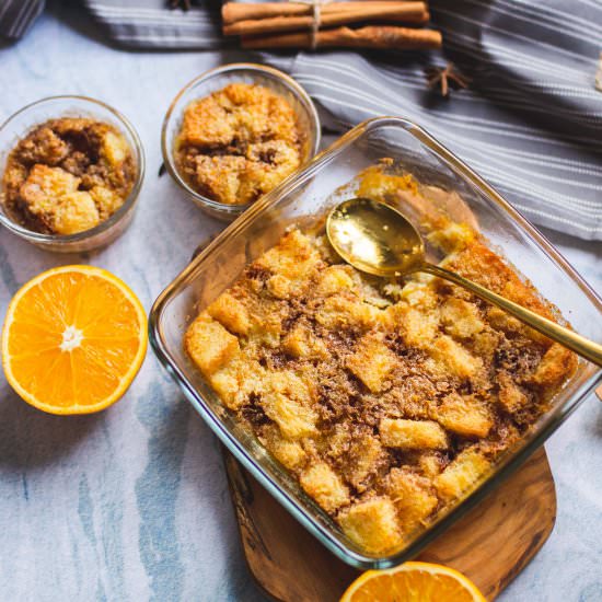 Spiced Orange Sauce Bread Pudding - Recipe photo by FoodTokWithSherin