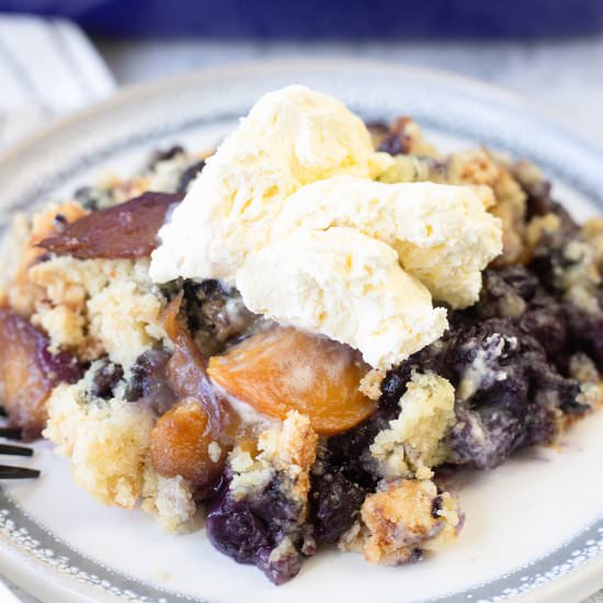 Blueberry and Peach Dump Cake - Recipe photo by Healthy Life Trainer