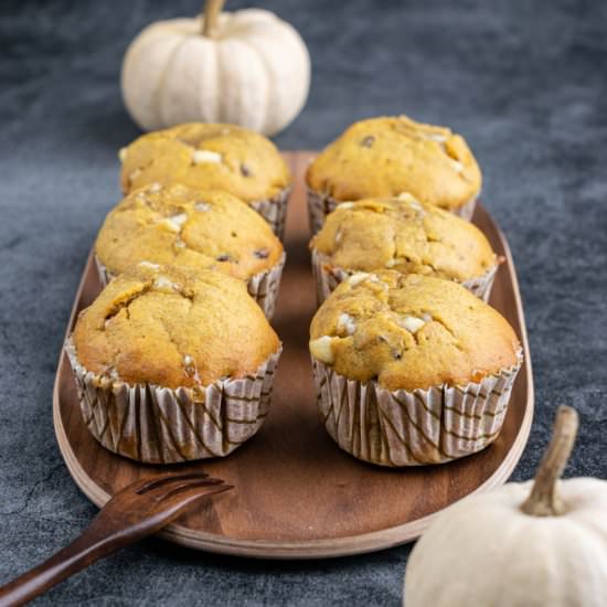 Wholemeal pumpkin muffins - Recipe photo by Good Balanced Food