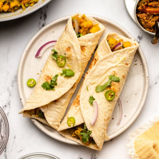 Vegan Kathi Rolls - Recipe photo by from my bowl
