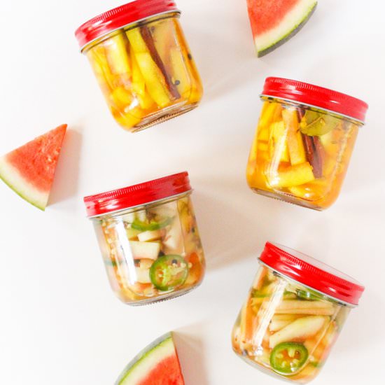 Pickled Watermelon Rind (Two Ways!) - Recipe photo by fANNEtastic food