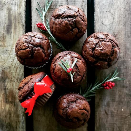 Dark Chocolate Gingerbread Muffins - Recipe photo by WhiskingWolf