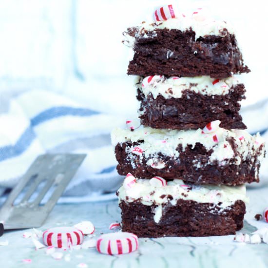 Easy Peppermint Miso Brownies - Recipe photo by asiancaucasian