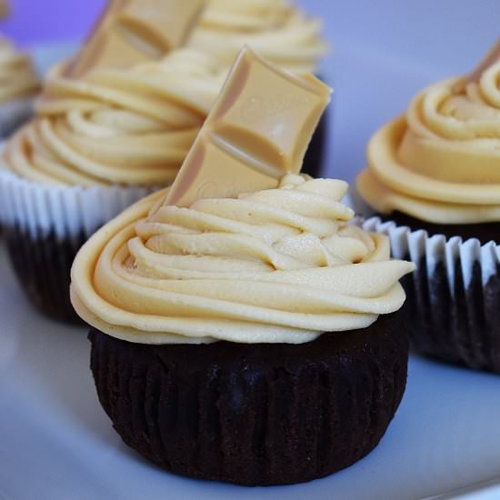 Caramilk Chocolate Cupcakes - Recipe photo by lightscamerabake