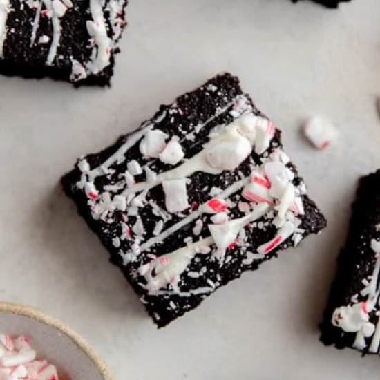 Healthy Peppermint Brownies - Recipe photo by erinliveswhole