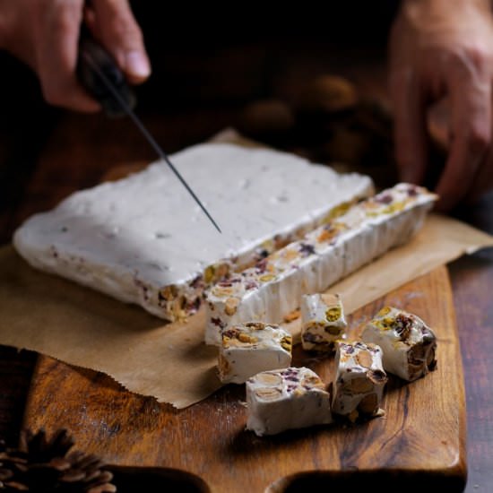 Almond Cranberry Homemade Nougat - Recipe photo by JayWadams