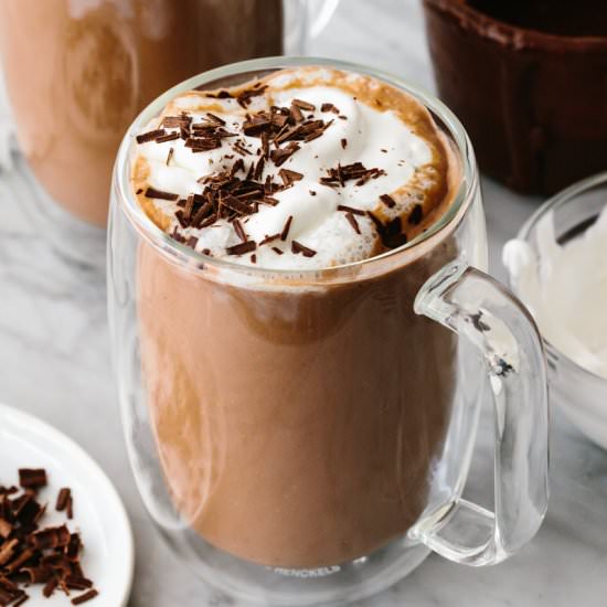 Nutella Hot Chocolate - Recipe photo by Downshiftology