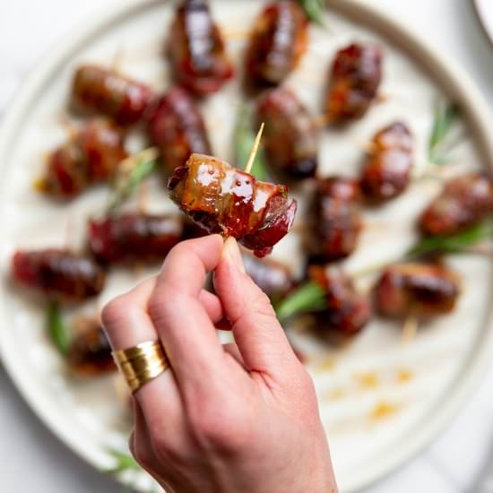 The BEST Bacon Wrapped Dates - Recipe photo by FromScratchFast