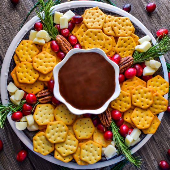 Holiday Snack Platter + Choco Sauce - Recipe photo by EasycookingwithMolly