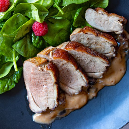 Duck Breast w/Dried Cranberries - Recipe photo by GiangisKitchen
