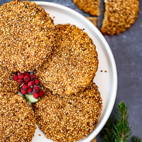 Turkish Tahini Sesame Cookies - Recipe photo by giverecipe