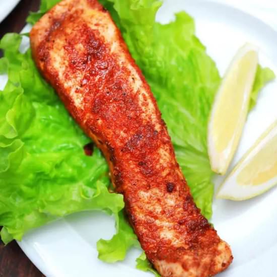 Air Fryer Salmon - Recipe photo by peasandpeonies