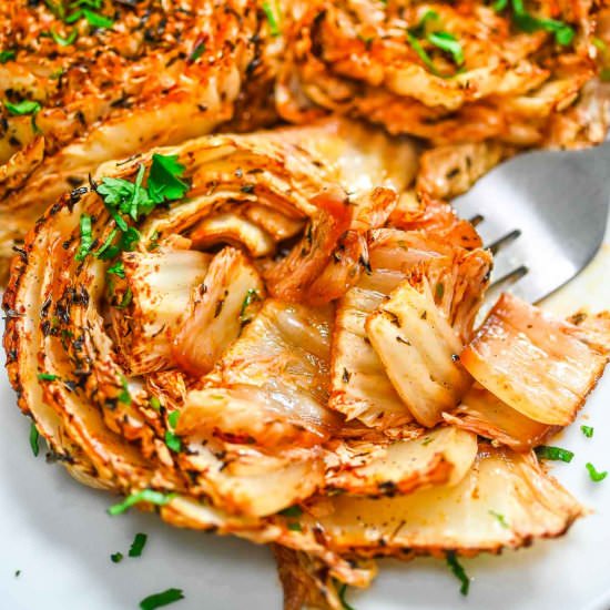 Napa Cabbage Steaks - Recipe photo by COOKTORIA