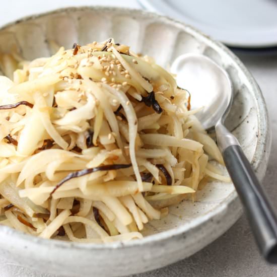Japanese Daikon(Radish) Skin Stir F - Recipe photo by chefjacooks