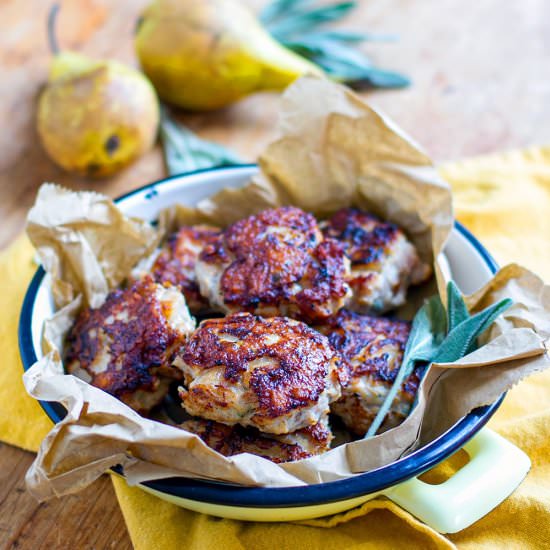 Pear & Sage Chicken Sausage Patties - Recipe photo by IrenaMacri