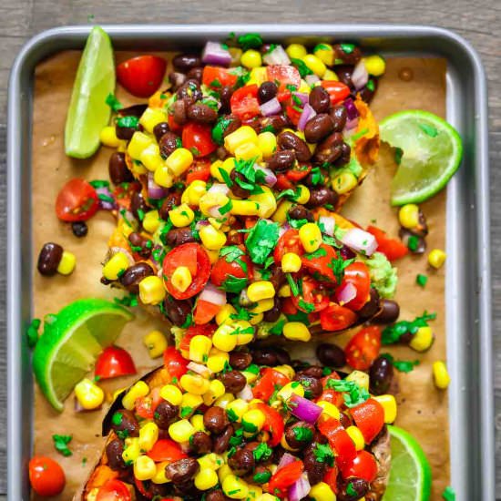 Mexican Stuffed Sweet Potatoes - Recipe photo by COOKTORIA